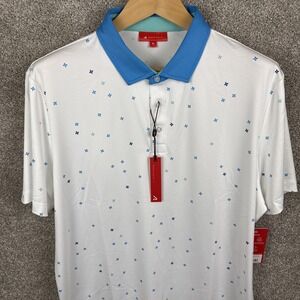 Redvanly Savale‎ Polo Shirt PUREpoly Luxury Men's XL Bright White Golf NEW
